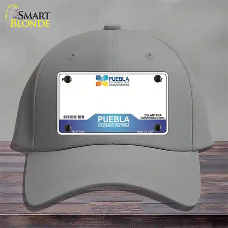 Puebla Mexico Novelty License Plate Hat Cotton / Gray