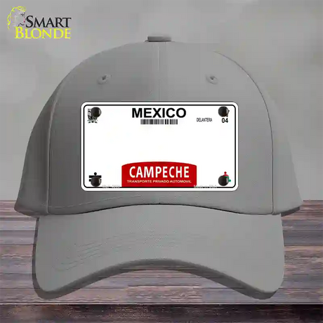 Campeche Mexico Blank Novelty License Plate Hat Cotton / Gray