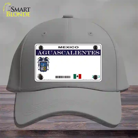 Aguascalientes Mexico Novelty License Plate Hat Cotton / Gray