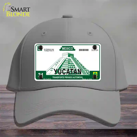 Yucatan Mexico Novelty License Plate Hat Cotton / Gray