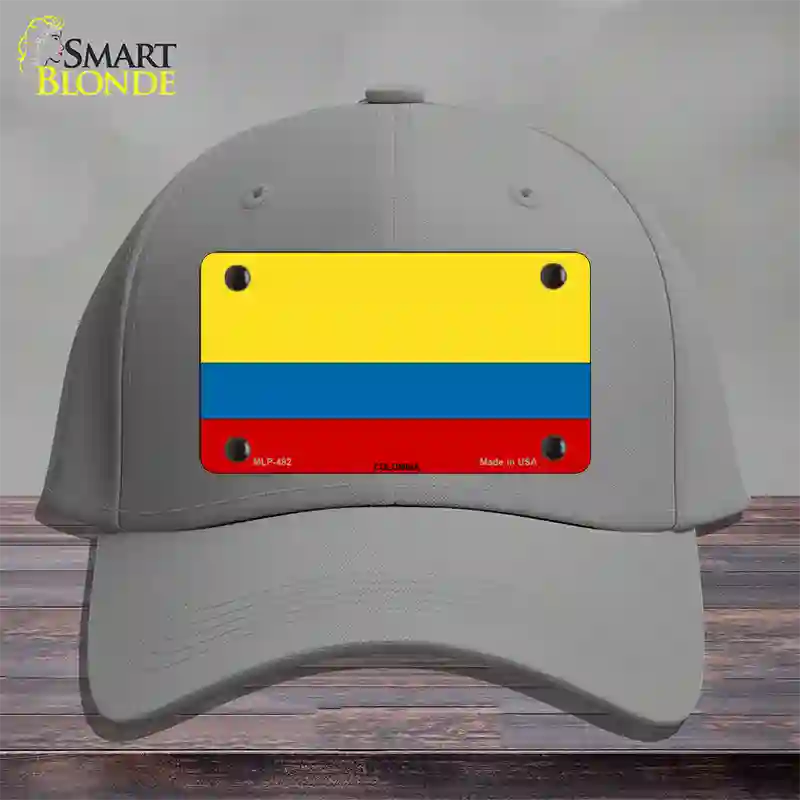 Colombia Flag Novelty License Plate Hat Cotton / Gray