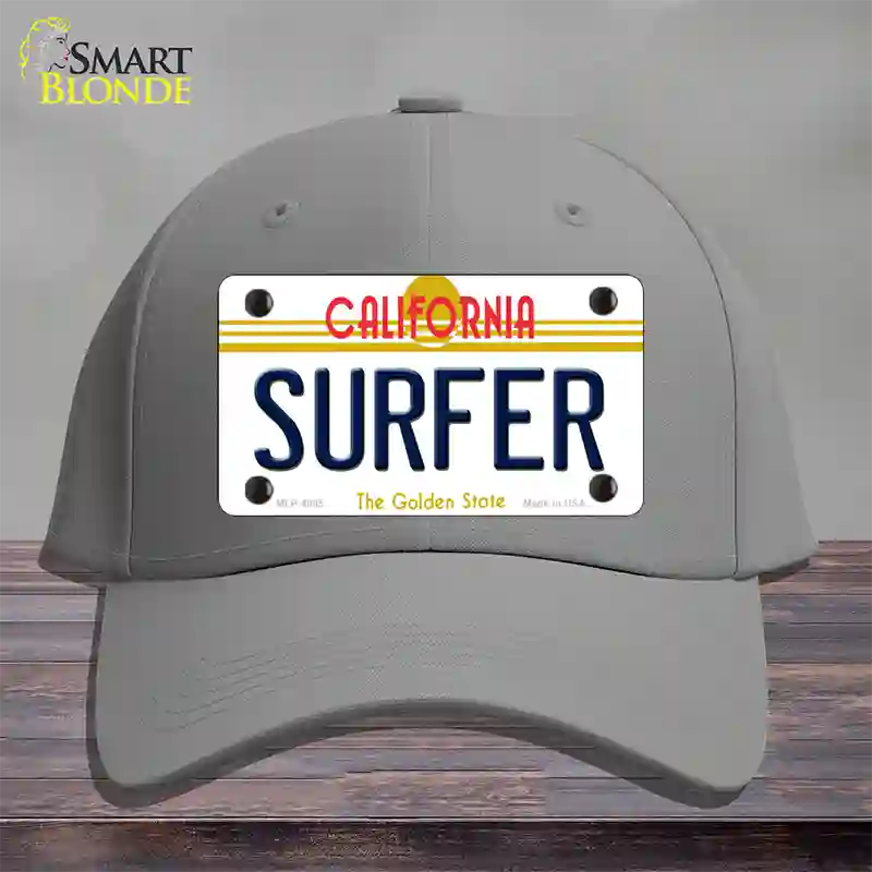 Surfer California Novelty License Plate Hat Cotton / Gray