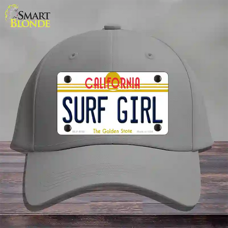 Surf Girl California Novelty License Plate Hat Cotton / Gray