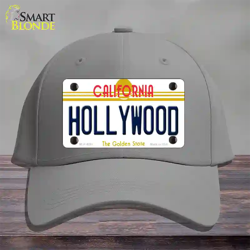 Hollywood California Novelty License Plate Hat Cotton / Gray