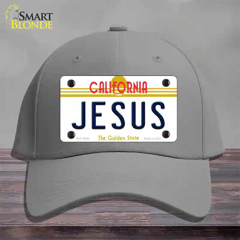 Jesus California Novelty License Plate Hat Cotton / Gray