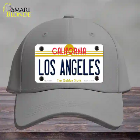 Los Angeles California State Novelty License Plate Hat Cotton / Gray