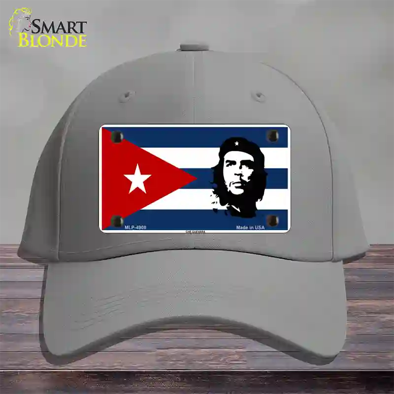 Che Guevara Flag Novelty License Plate Hat Cotton / Gray