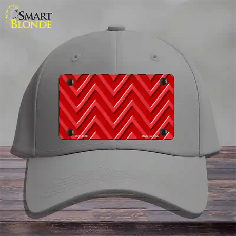 Red Light Red Large Chevron Novelty License Plate Hat Cotton / Gray