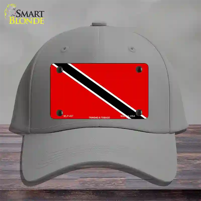 Trinidad Tobago Flag Novelty License Plate Hat Cotton / Gray