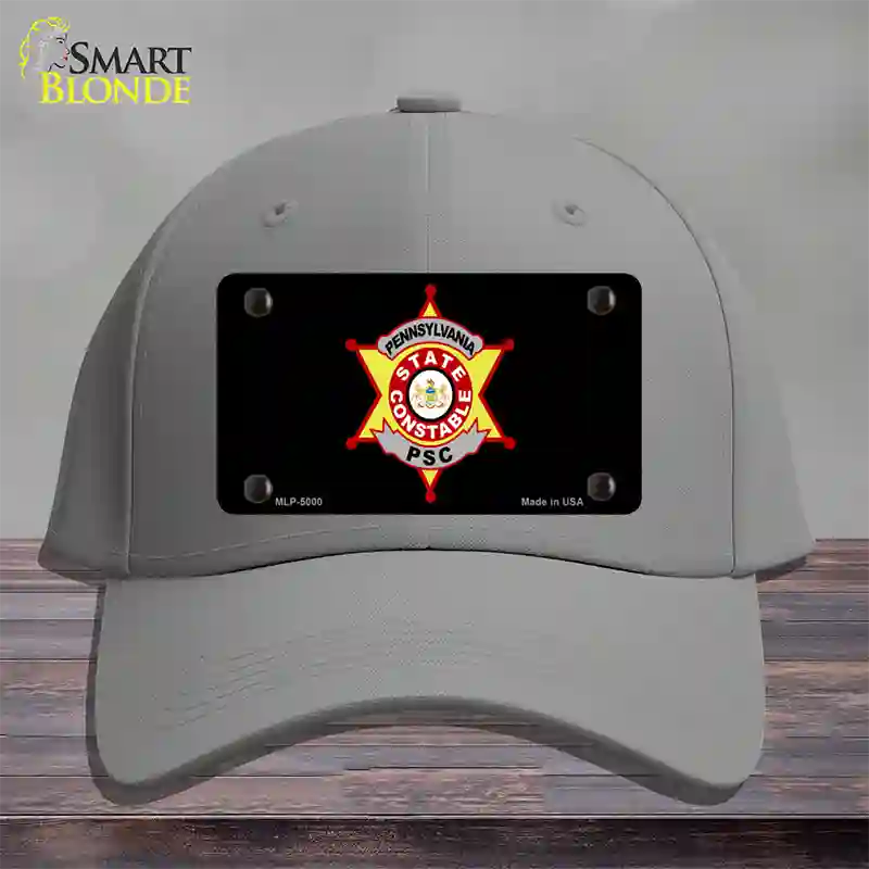 PA Constable Star Novelty License Plate Hat Cotton / Gray