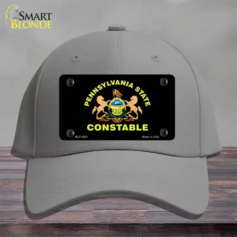 PA Constable Star Seal Novelty License Plate Hat Cotton / Gray