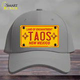 Taos Yellow New Mexico Novelty License Plate Hat Cotton / Gray