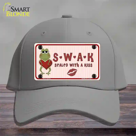 S.W.A.K. Valentine Frog Novelty License Plate Hat Cotton / Gray