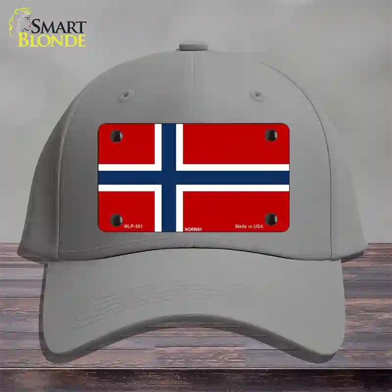 Norway Flag Novelty License Plate Hat Cotton / Gray