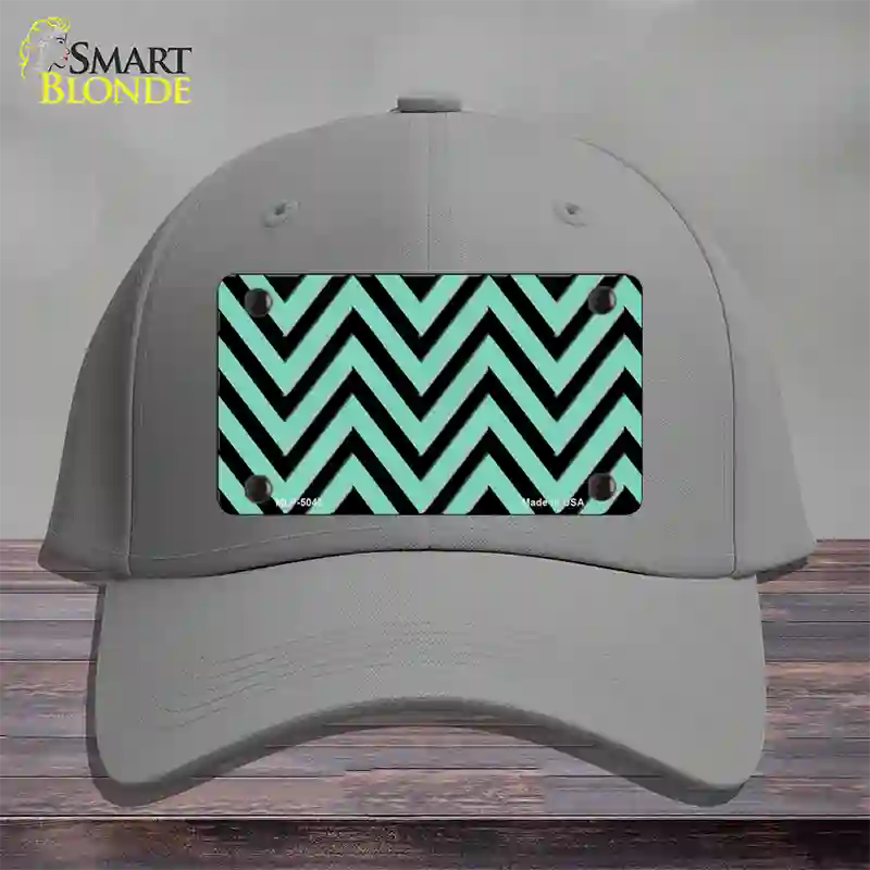 Mint Black Chevron Novelty License Plate Hat Cotton / Gray