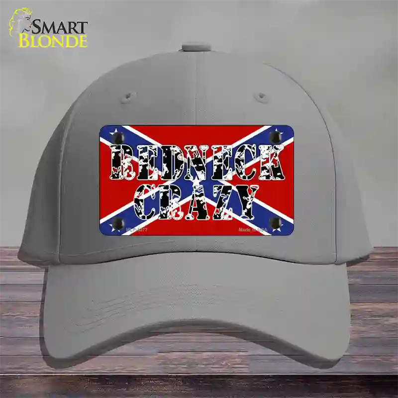 Redneck Crazy Novelty License Plate Hat Cotton / Gray