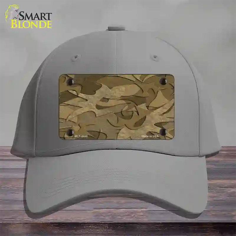 Brown Camouflage Novelty License Plate Hat Cotton / Gray