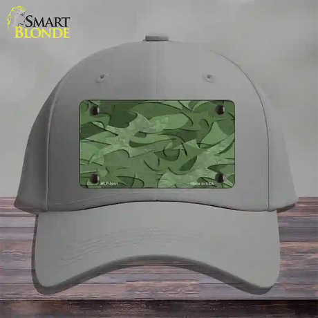 Green Camouflage Novelty License Plate Hat Cotton / Gray