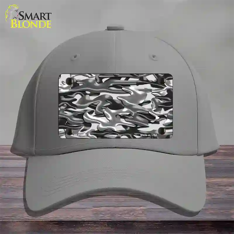 Grey Camouflage Novelty License Plate Hat Cotton / Gray