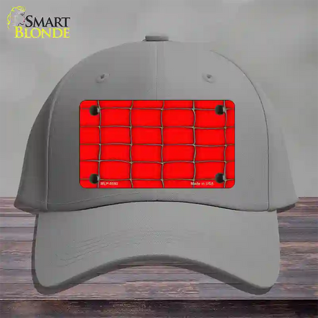 Web Red Novelty License Plate Hat Cotton / Gray