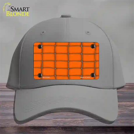 Web Orange Novelty License Plate Hat Cotton / Gray