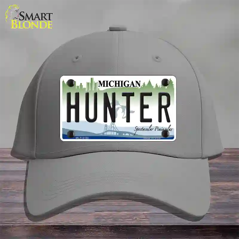 Hunter Michigan State Novelty License Plate Hat Cotton / Gray