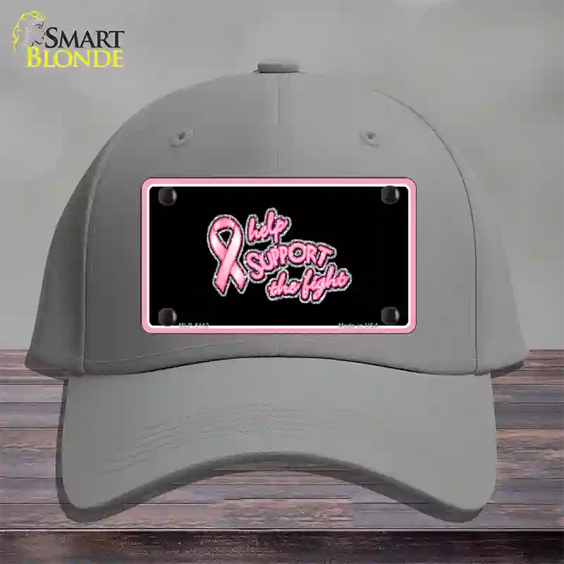 Help Support The Fight Novelty License Plate Hat Cotton / Gray