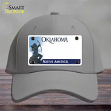 Oklahoma Native America State Blank Novelty License Plate Hat Cotton / Gray