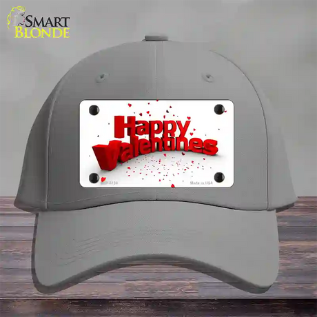 Happy Valentines Novelty License Plate Hat Cotton / Gray