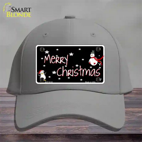 Merry Christmas Novelty License Plate Hat Cotton / Gray