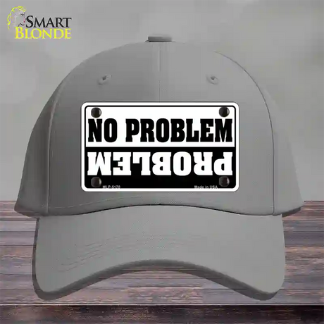 No Problem Novelty License Plate Hat Cotton / Gray