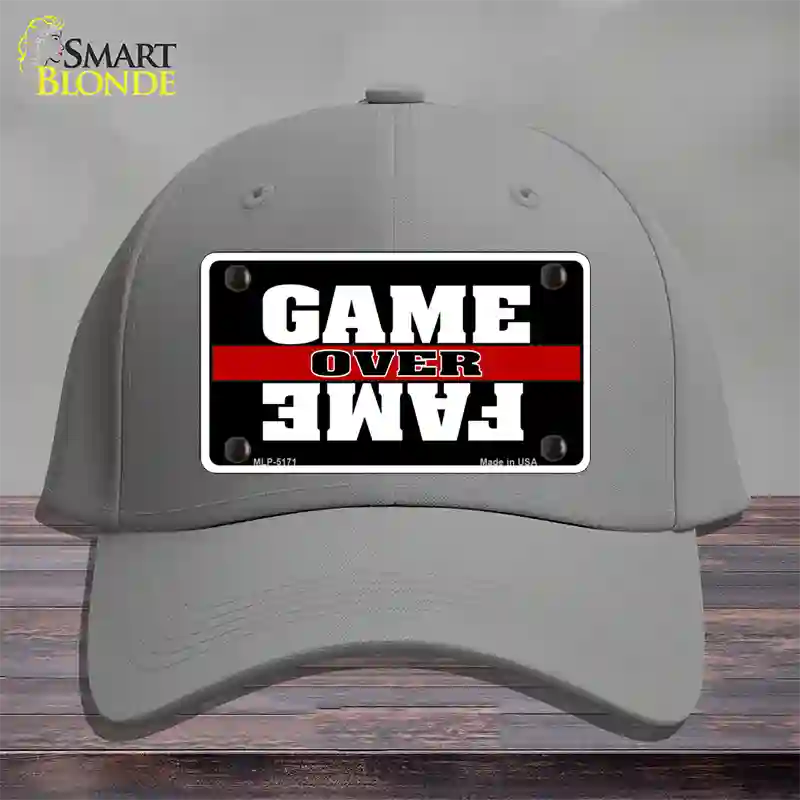 Game Over Fame Novelty License Plate Hat Cotton / Gray