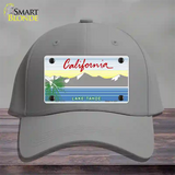 California Lake Tahoe State Blank Novelty License Plate Hat Cotton / Gray