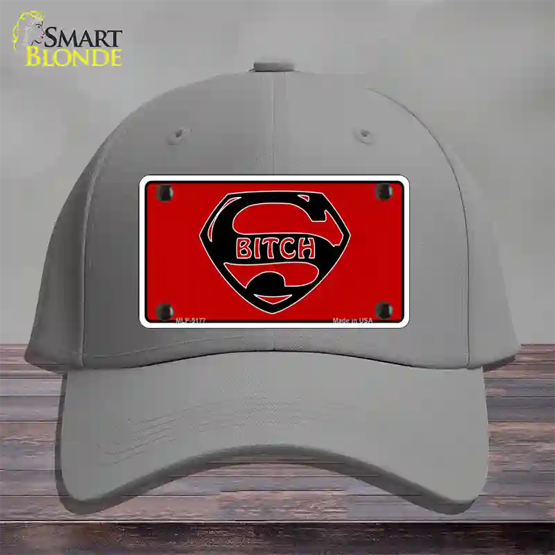 Super Bitch Novelty License Plate Hat Cotton / Gray