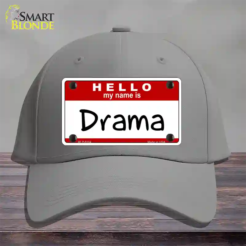 My Name Is Drama Novelty License Plate Hat Cotton / Gray