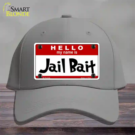 Jail Bait Novelty License Plate Hat Cotton / Gray