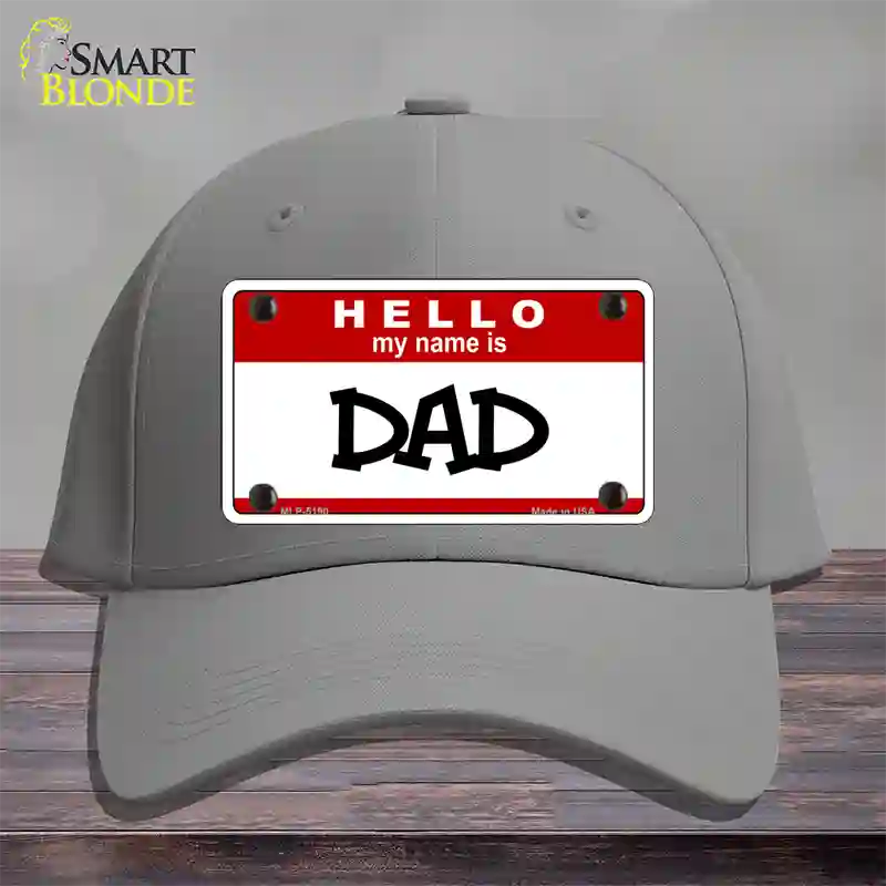 Dad Novelty License Plate Hat Cotton / Gray