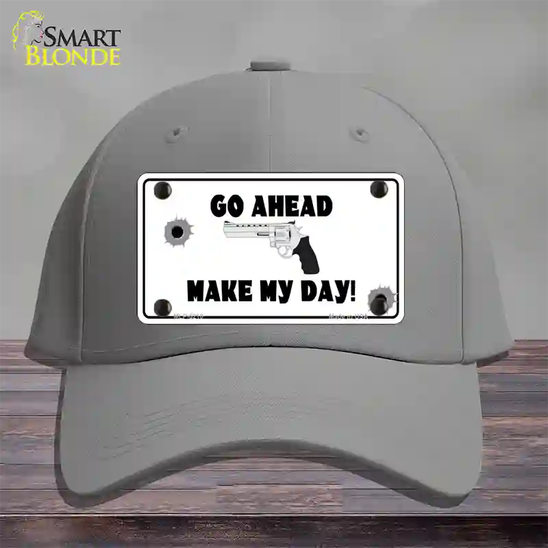 Go Ahead Make My Day Novelty License Plate Hat Cotton / Gray