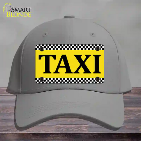 Taxi Novelty License Plate Hat Cotton / Gray