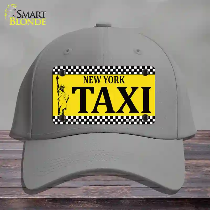 New York Taxi Novelty License Plate Hat Cotton / Gray