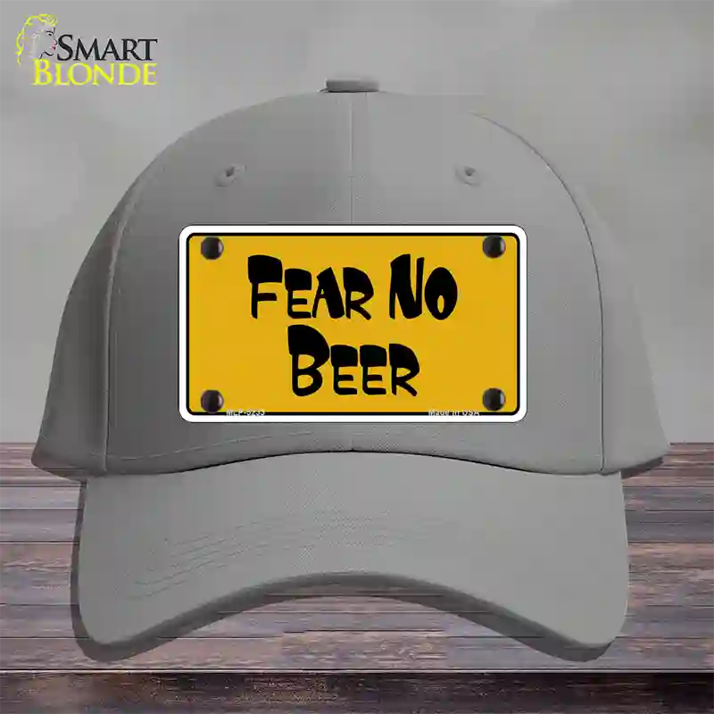 Fear No Beer Novelty License Plate Hat Cotton / Gray