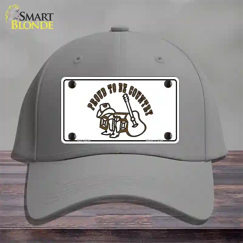 Proud to Be Country Novelty License Plate Hat Cotton / Gray