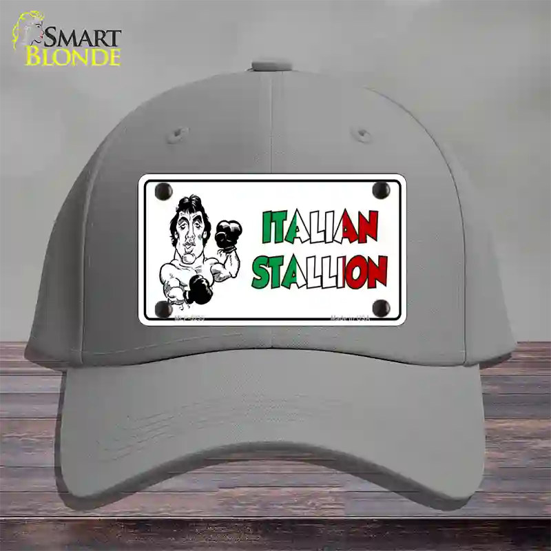 Italian Stallion Novelty License Plate Hat Cotton / Gray