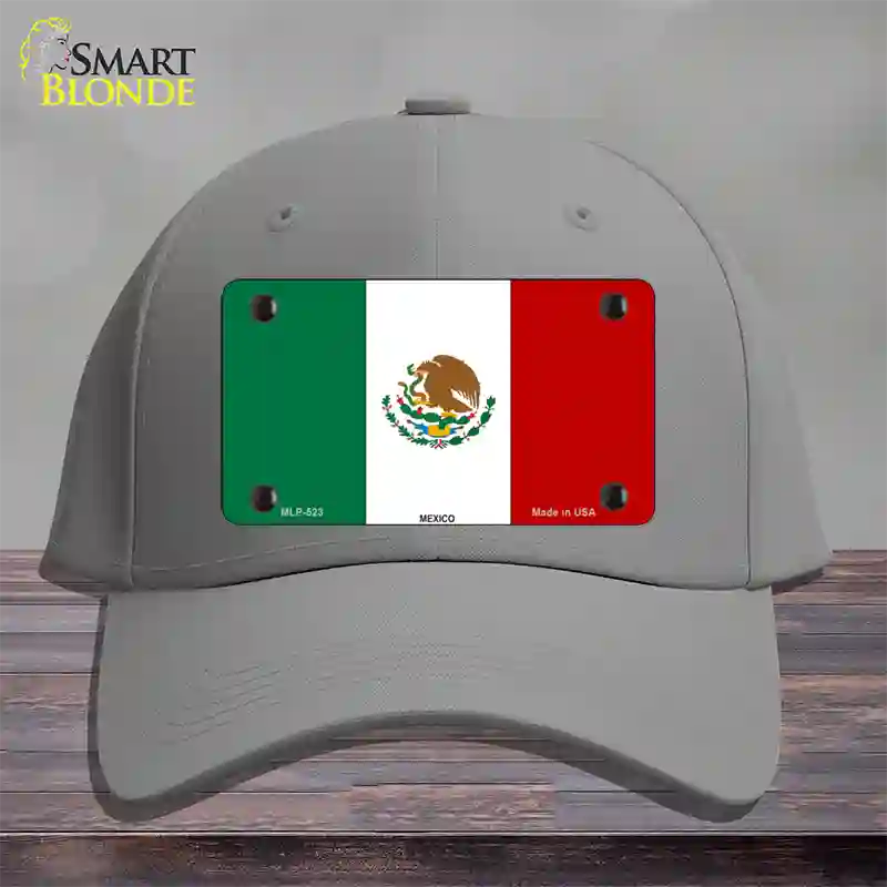 Mexico Country Flag Novelty License Plate Hat Cotton / Gray