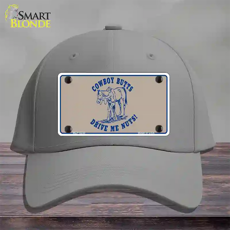 Cowboy Butts Novelty License Plate Hat Cotton / Gray