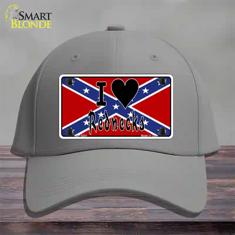 I Love Rednecks Novelty License Plate Hat Cotton / Gray