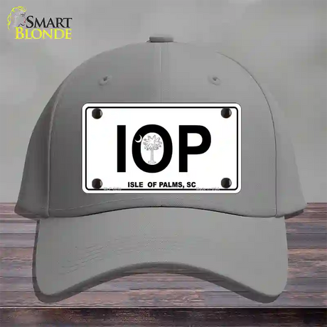 IOP Isle of Palms Novelty License Plate Hat Cotton / Gray