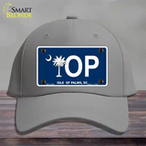 IOP Isle of Palms Blue Novelty License Plate Hat Cotton / Gray