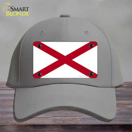 Alabama State Flag Novelty License Plate Hat Sign Cotton / Gray