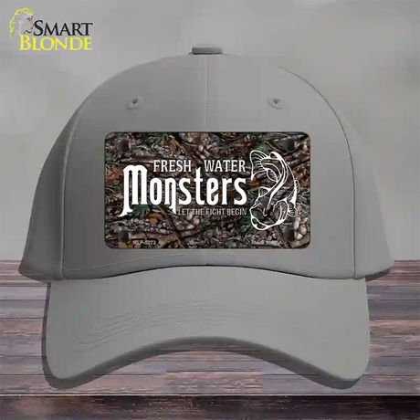 Fresh Water Monsters Novelty License Plate Hat Cotton / Gray